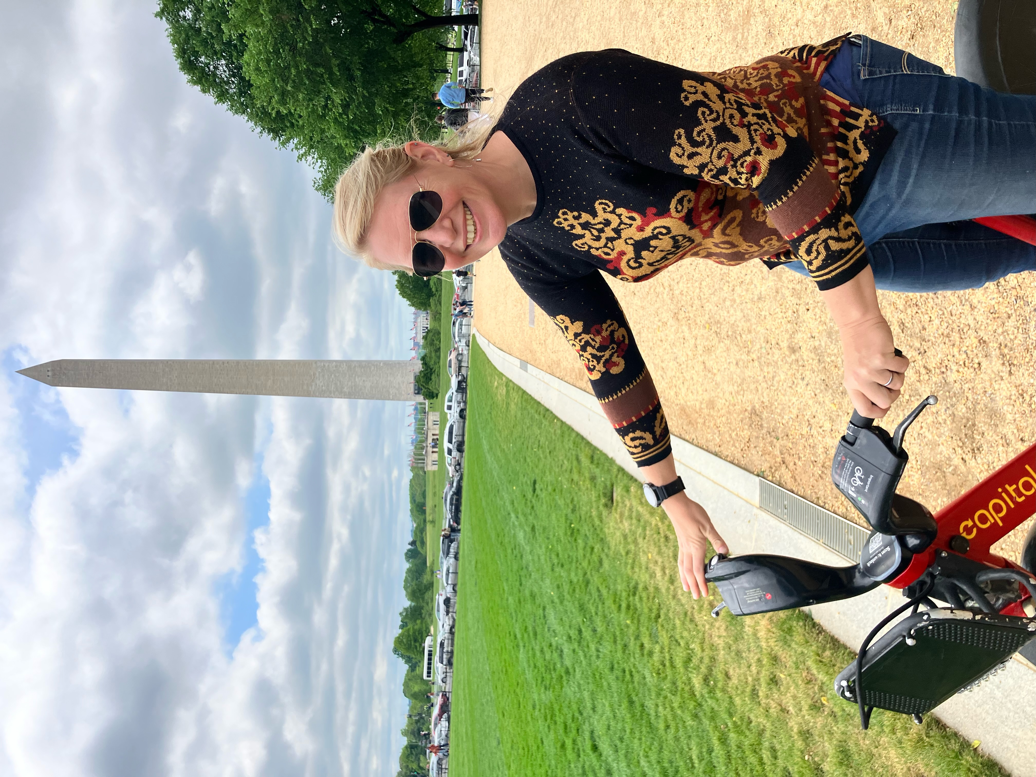 Mike in front of the Treasury building