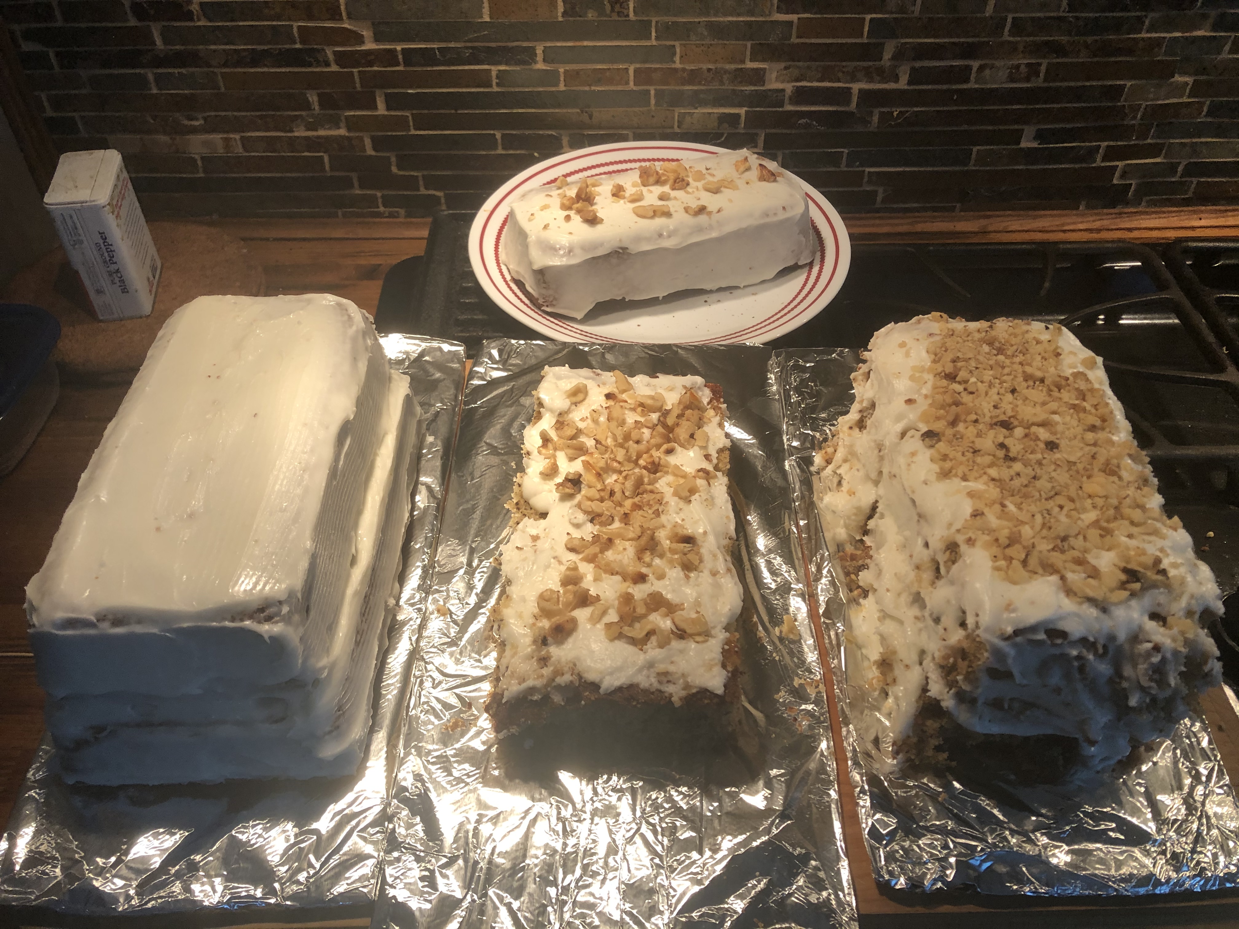 Three spice cake layers